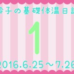 【基礎体温日記1】2016.6.25~2016.7.26